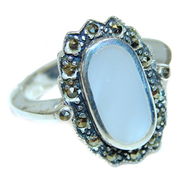 Blister Pearl .925 Sterling Silver handmade ring size 6 1/2