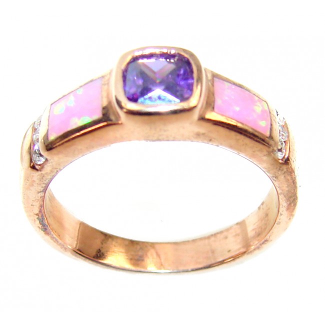 Beauty Amethyst 18K Gold over .925 Sterling Silver Ring size 7