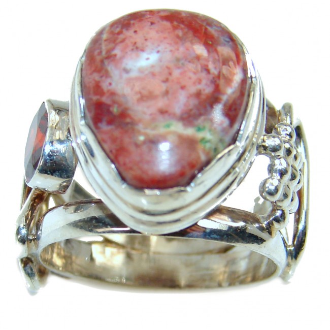 MAJESTIC Mexican Opal .925 Sterling Silver handcrafted Ring size 7