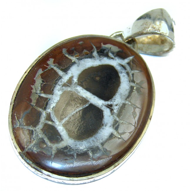 Great quality Pietriefied Wood Sterling Silver handmade Pendant
