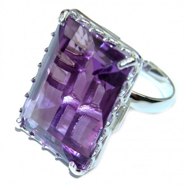 Purple Beauty 98.5 carat Amethyst .925 Sterling Silver Ring size 8