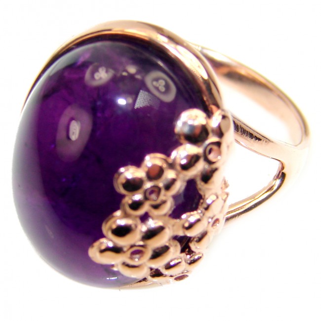 Purple Reef Amethyst 18K Gold over .925 Sterling Silver Ring size 9 3/4