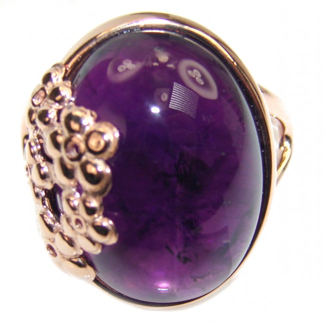Purple Reef Amethyst 18K Gold over .925 Sterling Silver Ring size 9 3/4