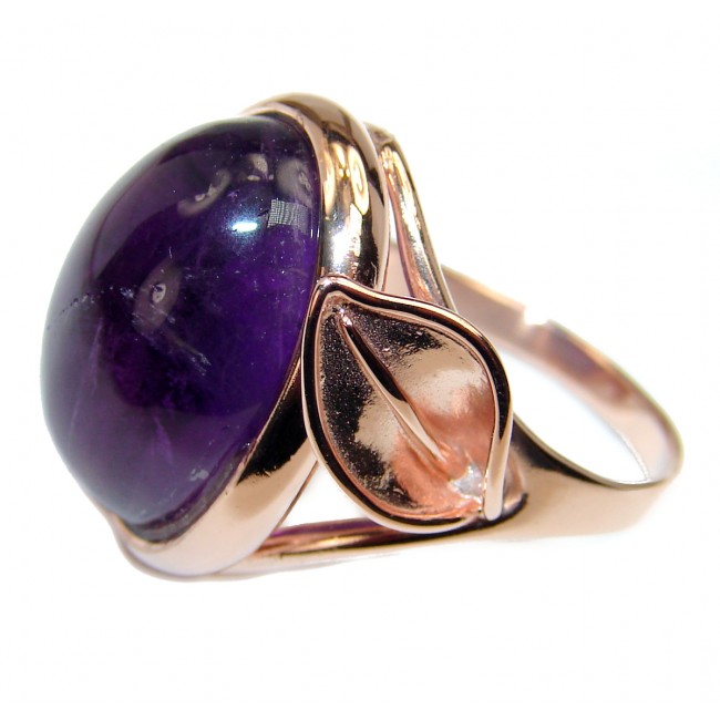 Purple Beauty 58.5 carat Amethyst 18K Gold over .925 Sterling Silver Ring size 7