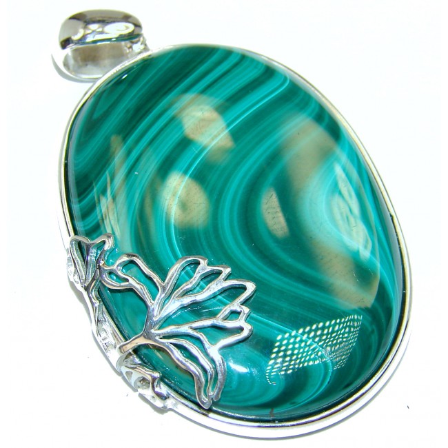 Authentic best quality Malachite .925 Sterling Silver handmade Pendant