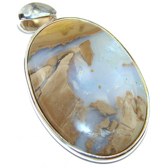 Bohemian Style Excellent quality Butterfly wing Jasper .925 Sterling Silver handcrafted pendant