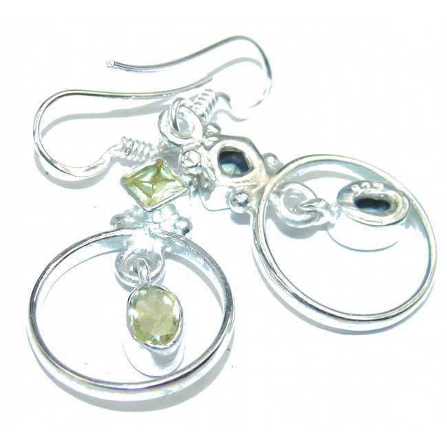 Natural Citrine .925 Sterling Silver handmade earrings