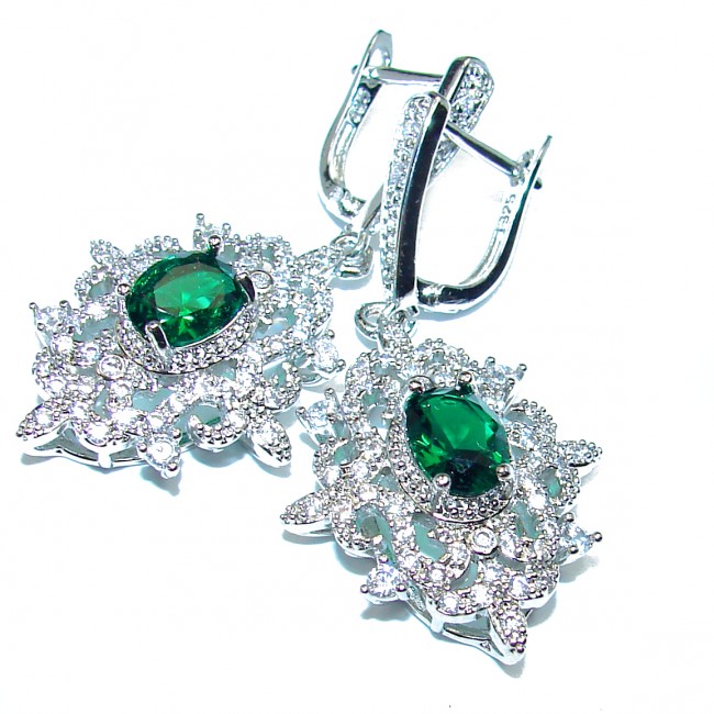 Chrome Diopside .925 Sterling Silver handmade earrings