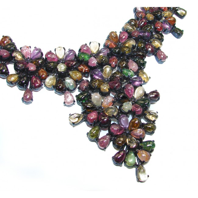 Pink Garden Authentic Brazilian Watermelon Tourmaline .925 Sterling Silver handcrafted transforming necklace