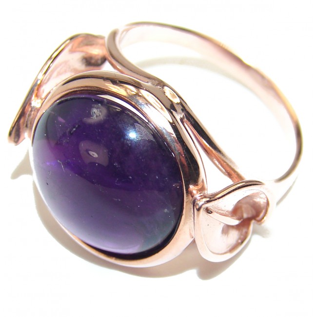 Purple Beauty 38.5 carat Amethyst 18K Gold over .925 Sterling Silver Ring size 8 3/4