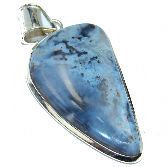 Pure Perfection Natural Moss Agate .925 Sterling Silver handmade Pendant