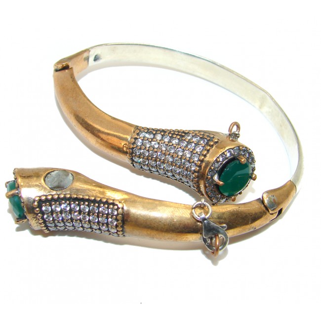 Vanessa Emerald .3925 Sterling Silver handcrafted Bracelet