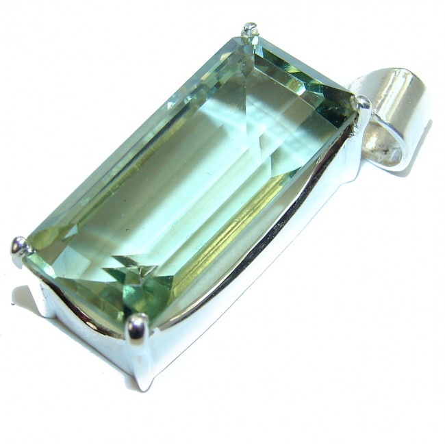 Amazing Green Amethyst .925 Sterling Silver handcrafted pendant