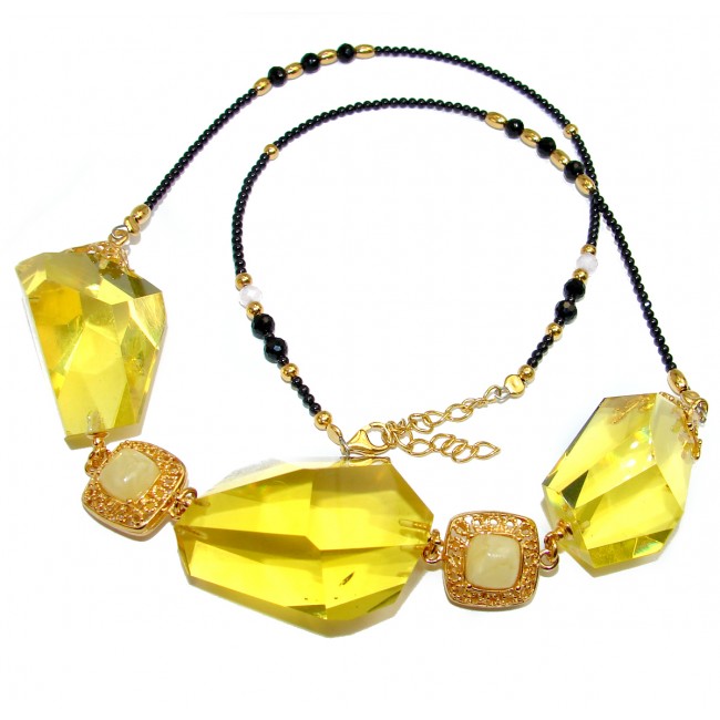 Dazzling quality Natural faceted Baltic Amber .925 Sterling Silver handcrafted necklace