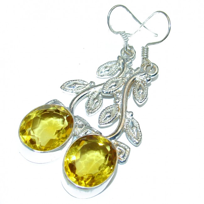 Sunny Day Yellow Quartz Sterling Silver earrings