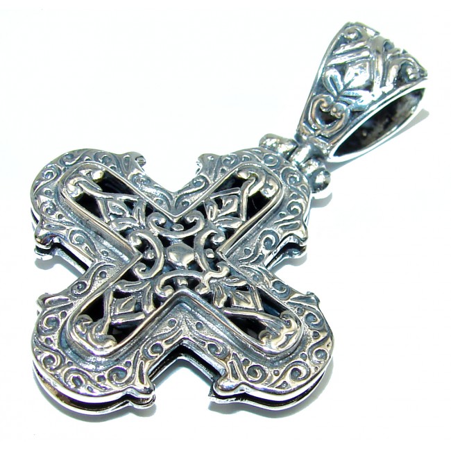Cross .925 Sterling Silver Bali Handcrafted pendant