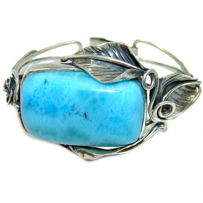 A Piece of Paradise Best quality Caribbean Blue Larimar .925 Sterling Silver handcrafted Bracelet
