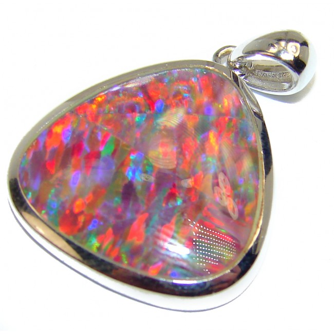 Authentic Doublet Opal .925 Sterling Silver handmade Pendant