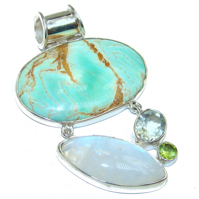 Authentic Variscite .925 Sterling Silver handcrafted Pendant