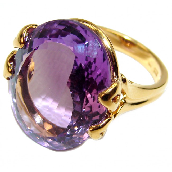 Purple Beauty Amethyst 18K Gold over .925 Sterling Silver Ring size 6 1/4
