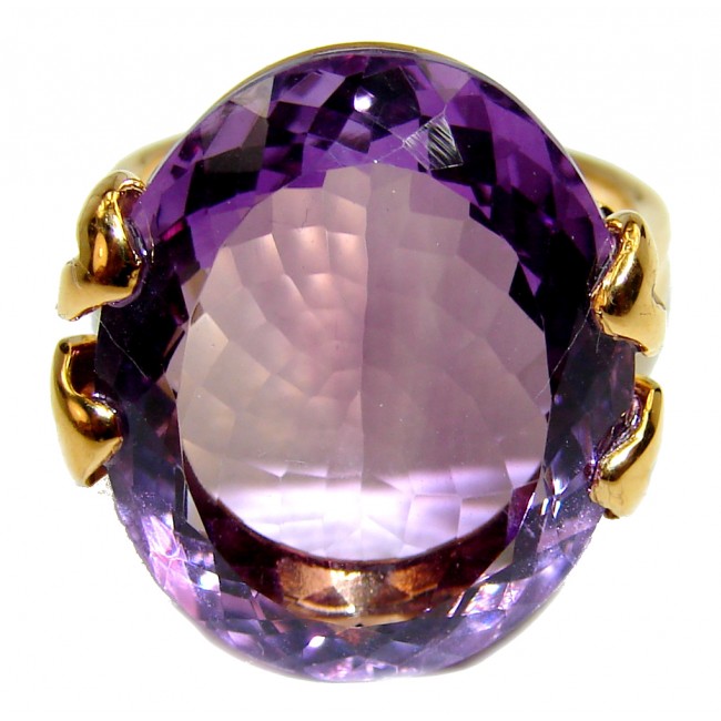 Purple Beauty Amethyst 18K Gold over .925 Sterling Silver Ring size 6 1/4