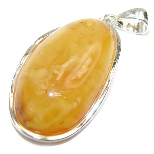 Baltic Polish Amber .925 Sterling Silver handcrafted Pendant