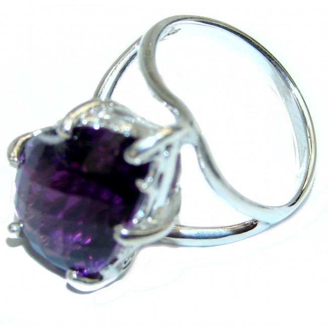 Purple Beauty 18.5 carat Amethyst .925 Sterling Silver Ring size 7 1/2