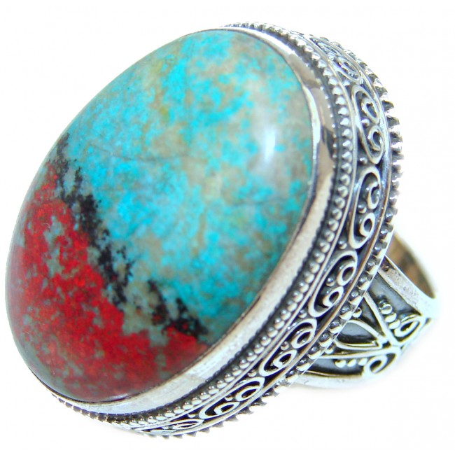 huge Sonora Jasper .925 Sterling Silver handcrafted Ring size 7