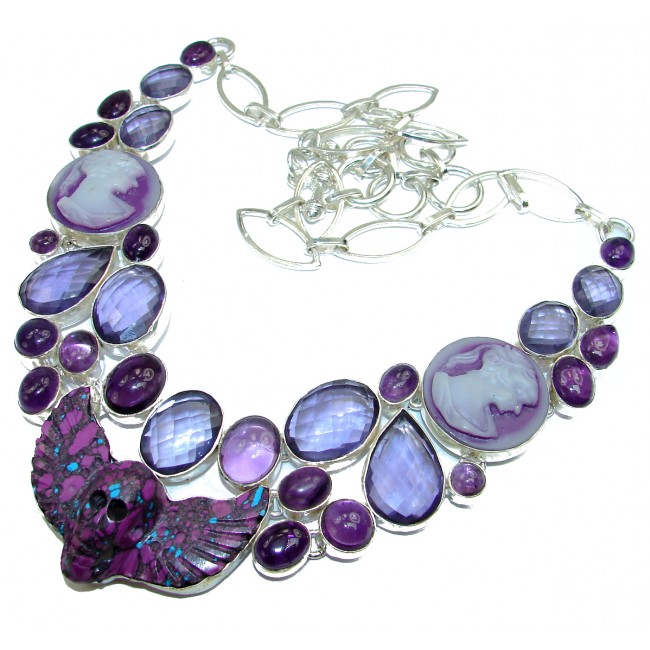 Eternity Amethyst .925 Sterling Silver handcrafted necklace