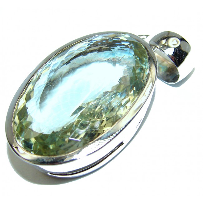 Amazing Green Quartz .925 Sterling Silver handcrafted pendant