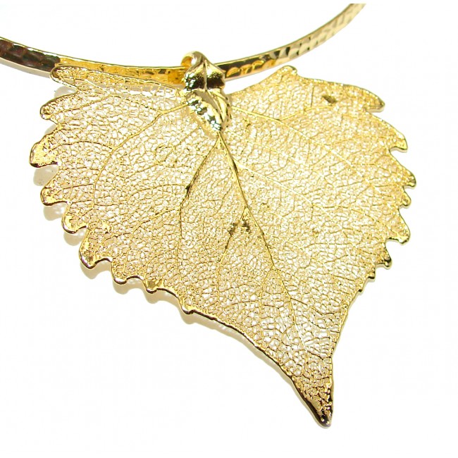 Leaf Deep In Copper Gold over Sterling Silver necklace