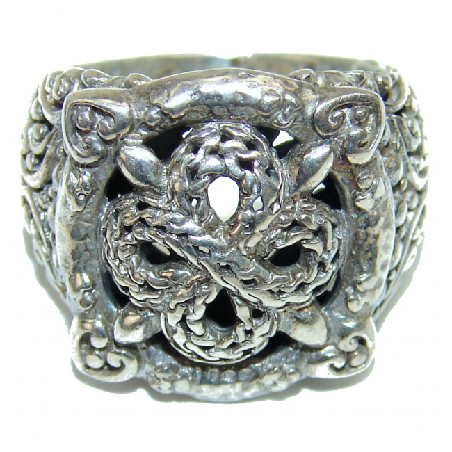.925 Sterling Silver Bali handmade ring size 7