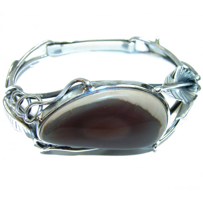 Fancy Quality Imperial Jasper .925 Sterling Silver Bracelet