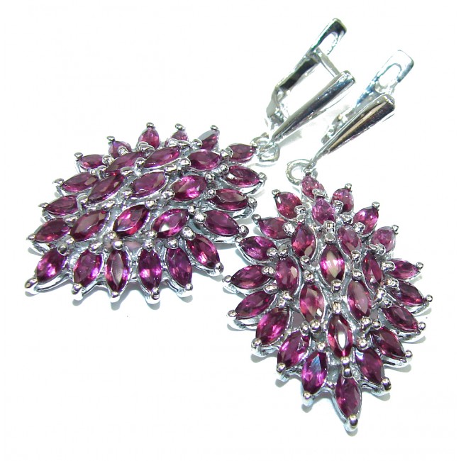 Authentic Garnet .925 Sterling Silver handcrafted earrings