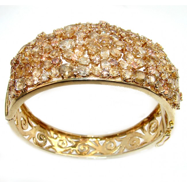 INCREDIBLE Beauty Citrine 14K Gold over .925 Sterling Silver handcrafted Bracelet