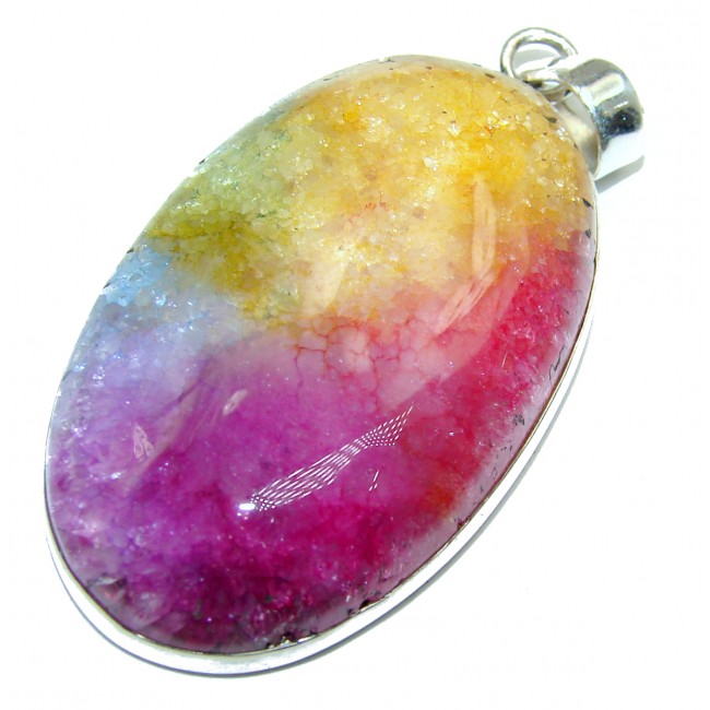 Artisan Design Rainbow quartz .925 Sterling Silver pendant