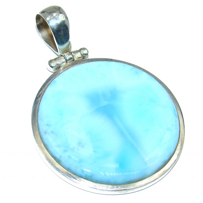 Blue Moon Blue Larimar .925 Sterling Silver handmade pendant