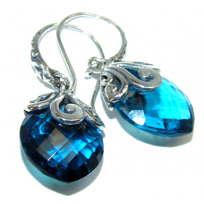 Blue Perfection London Blue Topaz .925 Sterling Silver earrings