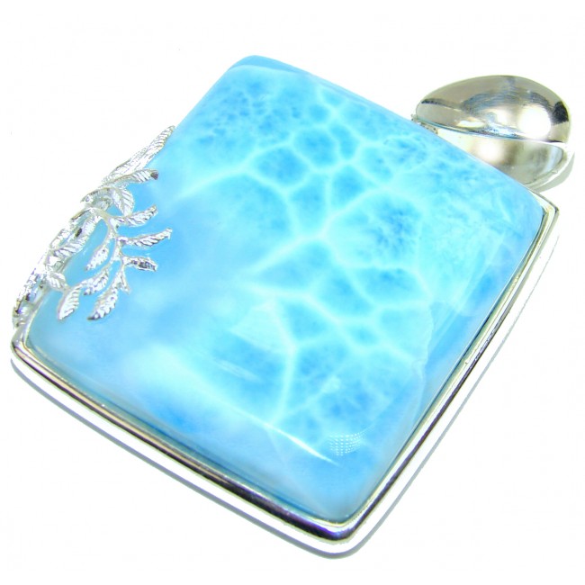 60.3 grams My piece of haven Precious Blue Larimar .925 Sterling Silver handmade pendant
