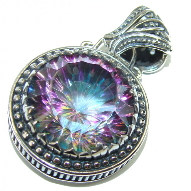 Magical Angel's Heart Magic Topaz .925 Sterling Silver handcrafted Pendant