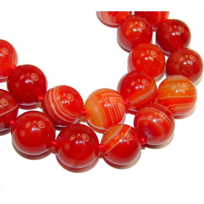 95.2 grams Rare Unusual Natural Carnelian Beads Necklace