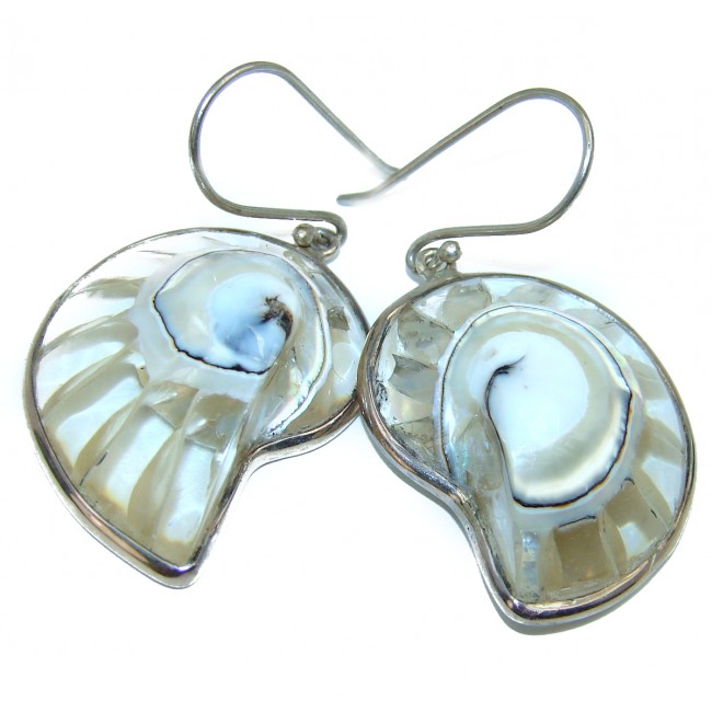 Fabulous Ocean Shell .925 Sterling Silver handmade earrings