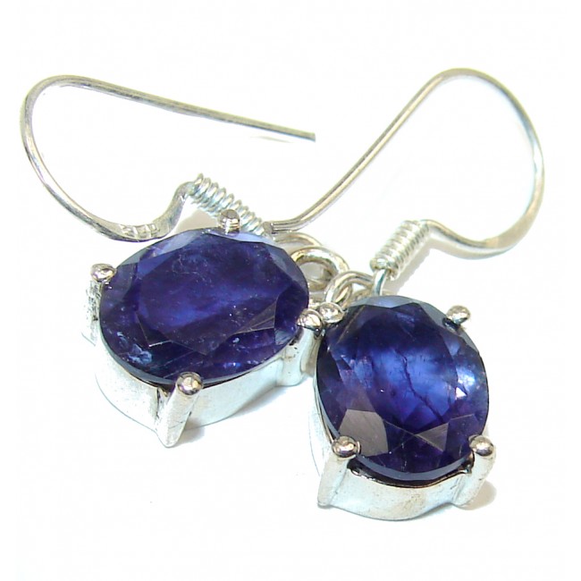 Secret Beauty Purple Iolite .925 Sterling Silver earrings