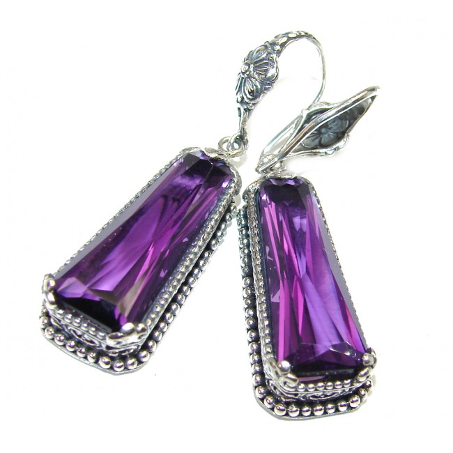 Rare Perception Amethyst .925 Sterling Silver handcrafted earrings