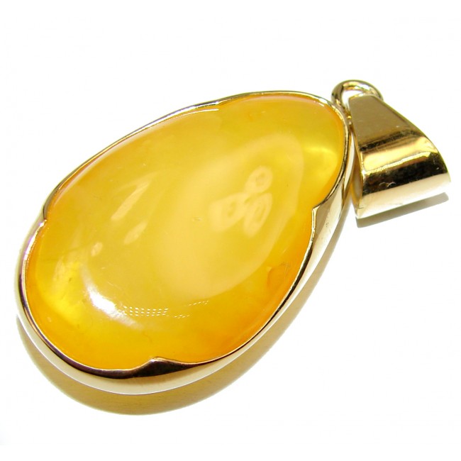 Huge Amazing quality Butterscotch Amber .925 Sterling Silver handmade pendant