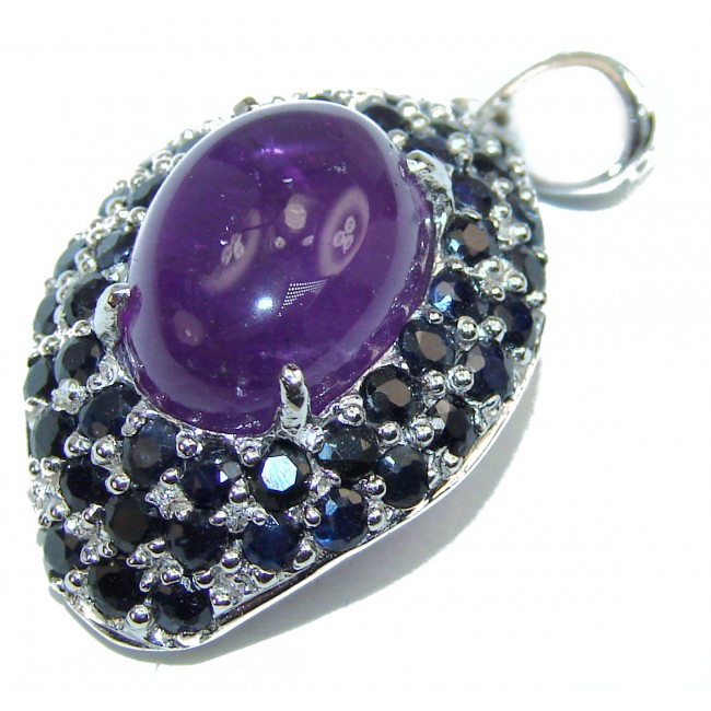 Spectacular 10.5ct Amethyst Sapphire .925 Sterling Silver handcrafted pendant
