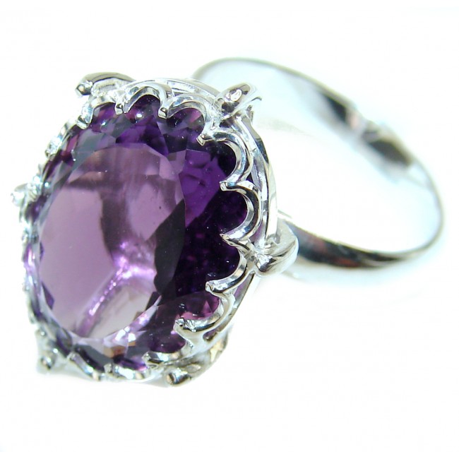 Purple Beauty 18.5 carat Amethyst .925 Sterling Silver Ring size 7
