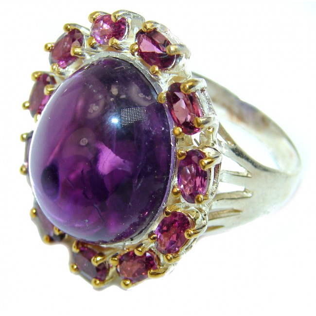 Purple Beauty 28.5 carat Amethyst .925 Sterling Silver Ring size 9