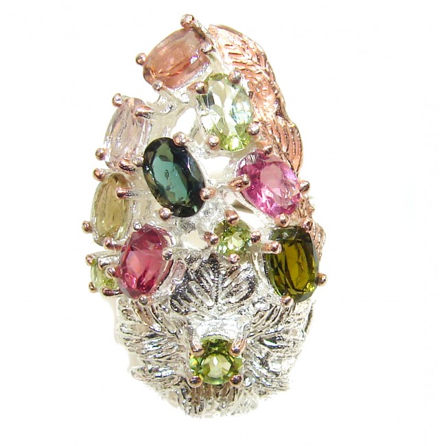 Real Beauty Tourmaline .925 Sterling Silver Ring size 6 3/4