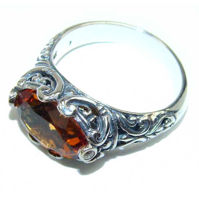 Best quality Golden Topaz .925 Sterling Silver handcrafted Ring Size 7 1/4